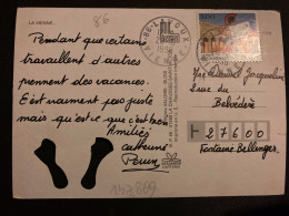 CP TP LA LETTRE ATHENES 3,00 OBL.29-10 1998 86 LAVOUX VIENNE - Covers & Documents