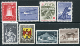 AUSTRIA 1961 Eight Single Commemorative Issues MNH / **. - Neufs