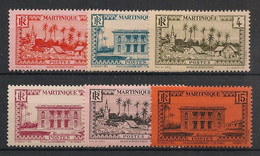 MARTINIQUE - 1933-38 - N°YT. 133 à 138 - 6 Valeurs - Neuf Luxe ** / MNH / Postfrisch - Neufs