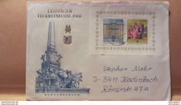 DDR: Brief Mit 25/85 Pf  Leipziger Herbstmesse 1986 Aus Dresden Auf FDC-Umschlag Knr: Block 85 - 1981-1990