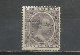 Q735-SELLO CLASICO ALFONSO XIII 1889 Nº 226T USADO POR TELÉGRAFOS TALADRO PERFINS VALOR 8,00€ - Used Stamps