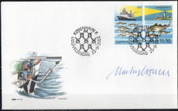 Martin Mörck. Denmark 2002. Int. Council For Marine Research. Michel 1316 - 1317. FDC. Signed. - FDC