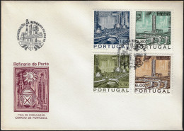 Portugal 1970 Y&T 1076 à 1079 Sur FDC. Inauguration De La Raffinerie De Pétrole De Porto - Aardolie