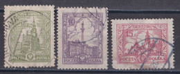 Pologne - République 1919  -  1939   Y & T N °  313   314  Et  315  Oblitérés - Gebraucht