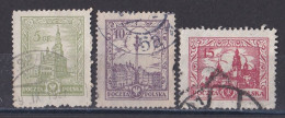 Pologne - République 1919  -  1939   Y & T N °  313   314  Et  315  Oblitérés - Used Stamps