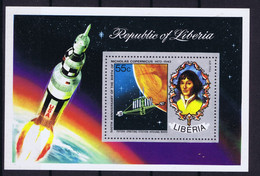 Liberia Space 1973 Copernicus And Satellites. Souvenir Sheet - Liberia