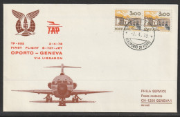 1978, TAP, Erstflug, Oporto - Genf - Briefe U. Dokumente