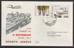 1978, Swissair, Erstflug, Oporto - Genf - Briefe U. Dokumente