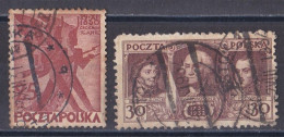Pologne - République 1919  -  1939   Y & T N °  353  Et  355  Oblitérés - Usati