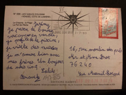 CP TP VIVE LES VACANCES 3,00 OBL.MEC.7-7 1999 85 OLONNE SUR MER VENDEE - Lettres & Documents