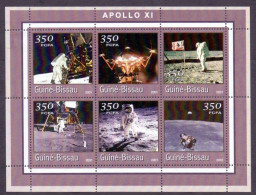 GUINE BISSAU 2001 - SPACE, APOLLO XI, Miniature Sheet MNH - Guinée-Bissau