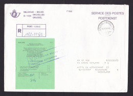 Belgium: Cover To Netherlands, 1988, Postal Service, C1 Customs Label, Customs Cancel Free Of Duty (minor Crease) - Cartas & Documentos