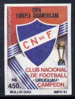 Uruguay 1991, National Football League Cup Winners, Club Badge, 1Val IMPERFORATED - Uruguay