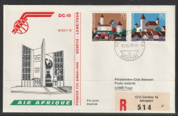 1979, Air Afrique, Erstflug, Genf - Lomé Togo - First Flight Covers