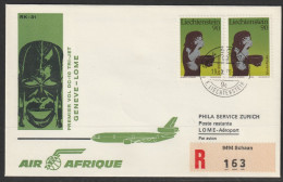 1979, Air Afrique, Erstflug, Liechtenstein - Lomé Togo - Aéreo