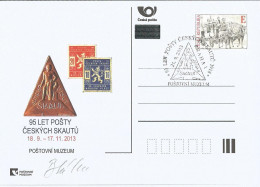 Post Museum PM 95 Czech Republic 95 Years Of The Czech Scout Post 2013 Lion - Other & Unclassified