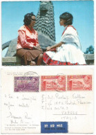 Ethiopia Young Girls & Lion Of Judah In Addis Ababa Airmail Pcard 20dec1965 Nicely Franked With C12+c12+c1 X Italy - Ethiopie