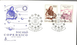 Vatican Copernicus Fdc Science Of Planetary Motion Galaxy Stars Milky Way - Astronomie