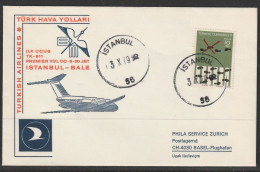 1979, THY, Erstflug, Istanbul - Basel - Poste Aérienne