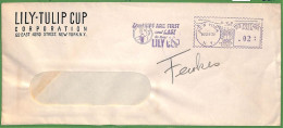ZA1542 - USA  - POSTAL HISTORY - MECHANIC POSTMARK On Cover LILY CUP Coffee 1939 - Postal History