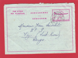 AEROGRAMME DE HASTIERE - LAVAUX POUR FIZI (SUD KIVU) CONGO BELGE,1960. - Aerogramas