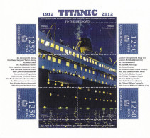 LI05 Titanic 1912-2012 The World's Most Famous Ships Mini Sheet - Schiffe