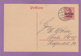 P 11. ENTIER POSTAL DE SPA POUR BERLIN. - OC1/25 Gouvernement Général