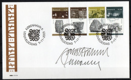 Martin Mörck. Denmark 2003. Cultural History Museum "the Jelling Of The Kings". Michel 1350 - 1353. FDC. Signed. - FDC