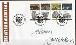 Martin Mörck. Denmark 2003. Cultural History Museum "the Jelling Of The Kings". Michel 1350 - 1353. FDC. Signed. - FDC