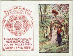 Calendrier Adolphe Delhaize.  Bruxelles 1918. - Tamaño Pequeño : 1901-20