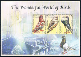 Bloc Sheet Oiseaux Birds Pigeons Neuf  MNH **  St Vincent 2000 - Duiven En Duifachtigen