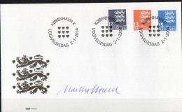 Martin Mörck. Denmark 2004. Small Coat Of Arms. Michel 1357 - 1359. FDC. Signed. - FDC