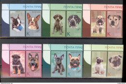 Label Transnistria 2023 Dog Breeds 6v**MNH  + 6 Labels - Viñetas De Fantasía