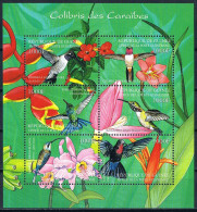 Bloc Sheet Oiseaux Colibris Birds Hummingbirds  Neuf  MNH **  Guinea Guinee 2002 - Colibríes