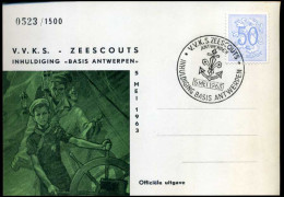 België - Postkaart V.V.K.S. - Zeescouts, Inhuldiging "Basis Antwerpen" - Briefe U. Dokumente