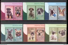 Label Transnistria 2023 Dog Breeds 6v**MNH + 6 Labels Imperforated - Fantasy Labels