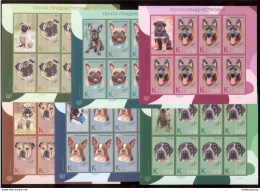 Label Transnistria 2023 Dog Breeds 6 Sheetlets**MNH Imperforated - Vignettes De Fantaisie