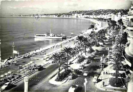 06 - Nice - La Promenade Des Anglais Prise De L'Hotel Ruhl - Le Galius Au Départ De La Promenade En Mer - Bateaux - CPM  - Cafés, Hôtels, Restaurants