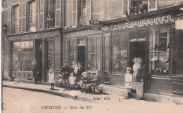 56 LOCMINE - Rue Du Fil   Editeur EON   BELLES DEVANTURES DE MAGASINS  SUP PLAN 1931  RARE Et TOP Voir Description - Locmine