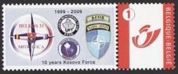 DUOSTAMP** / MYSTAMP** - BELKOS31 - Mitrovica - KFOR - 10 Years Kosovo Force  1999-2009 - OTAN / NATO - Militares