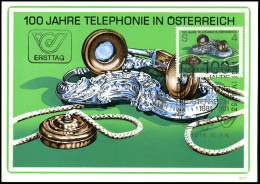 österreich - Maximum Card - 100 Jahre Telephonie In österreich - Maximumkaarten