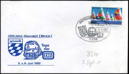 Bundespost  - FDC -  1200 Jahre Oberndorf, Tage Der DB - Treni