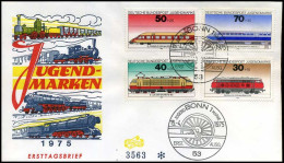 Bundespost - FDC -  Jugendmarke - Trains
