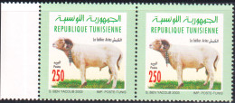 2003-Tunisie / Y&T 1490--  Faune & Flore; Bélier Aries - En Paire 2V / MNH***** - Ferme