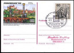 Bundespost - Maximum Card - Ferphilex 85 - Trains