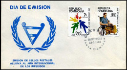 Republica Dominica - FDC - Alusiva Al Ano Internacional De Los Impedidos - Dominicaanse Republiek