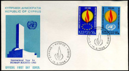 Cyprus - FDC - International Year For Human Rights - Briefe U. Dokumente