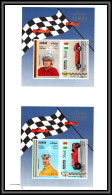 Ajman - 4552c N°92/95 B Nuvolari Von Trips Alfa Romeo Ferrari Racing Voiture Cars ** MNH Epreuve Deluxe Imperf Proof - Voitures