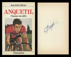 Jacques Anquetil (1934-1987) - French Cyclist - Rare Signed French Book - COA - Sportief