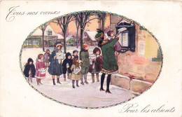 FETES - VOEUX - Tous Nos Vœux Pour Les Absents - Enfants - Dessin - Carte Postale Ancienne - Altri & Non Classificati